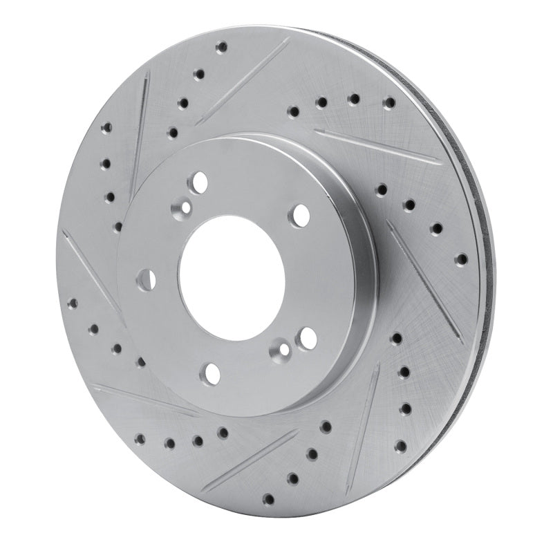 R1 91-01 Acura Legend Front Left Drilled & Slotted Silver Brake Rotor