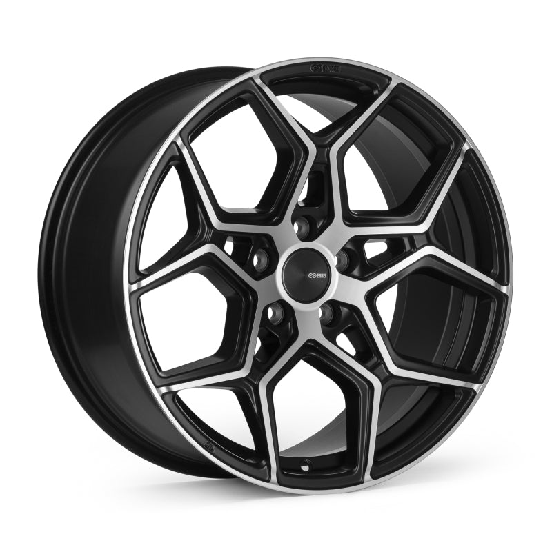 Enkei Quest 19x8.5 / 5x112 BP / ET32 / 72.6mm Bore - Matte Black Machining Wheel