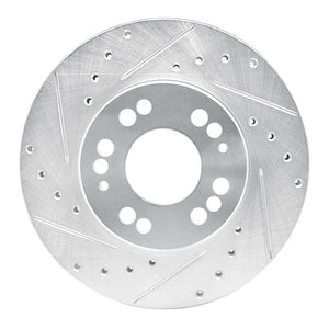 R1 1991-2004 Dodge STEALTH Front Left Drilled & Slotted Silver Brake Rotor