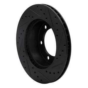 R1 95-04 Toyota Tacoma Front Left Drilled & Slotted Black Brake Rotor