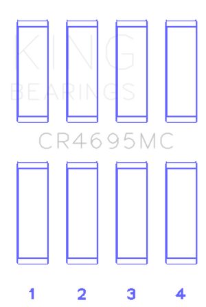 King Engine Bearings Ford Ecoboost 2.0L / 2.3L (Size 0.25) Connecting Rod Bearing Set