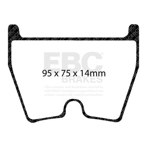 EBC 06-09 Audi RS4 4.2 (Cast Iron Rotors) Yellowstuff Front Brake Pads