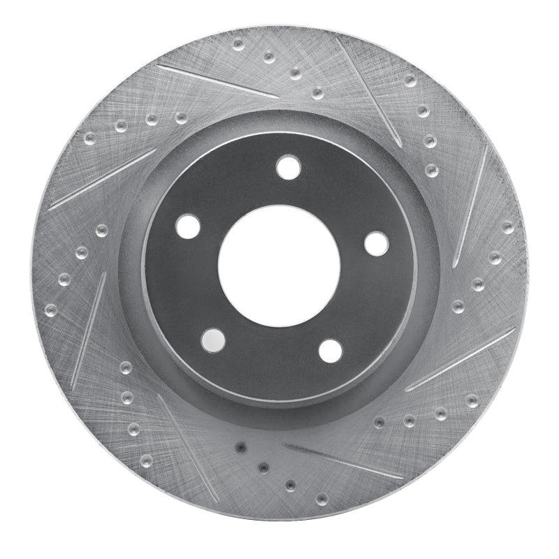 R1 07-25 Chrysler SEBRING Front Right Drilled & Slotted Silver Brake Rotor