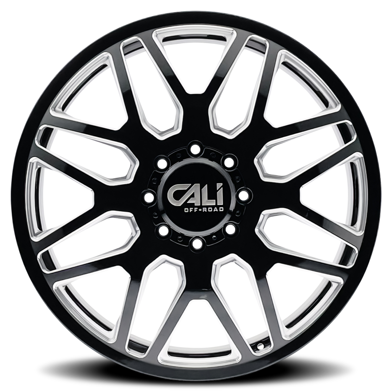Cali Off-Road 9115D Invader Dually 22x8.25 / 8x210 BP / -232mm OS / 154.2mm Hub Gls Blk Mill Wheel
