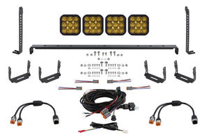 Diode Dynamics 14-23 Toyota 4Runner SS5 Stealth Grille LED 4-Pod Kit - Yellow Pro Driving
