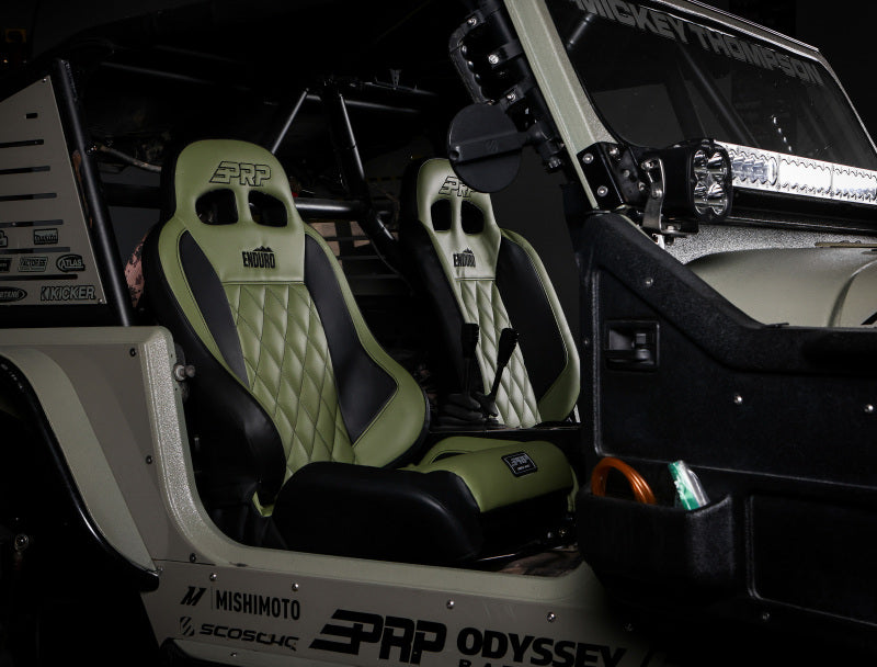 PRP 03-06 Jeep Wrangler TJ Enduro Elite Suspension Seat Crawl Edition - Gray (Pair)