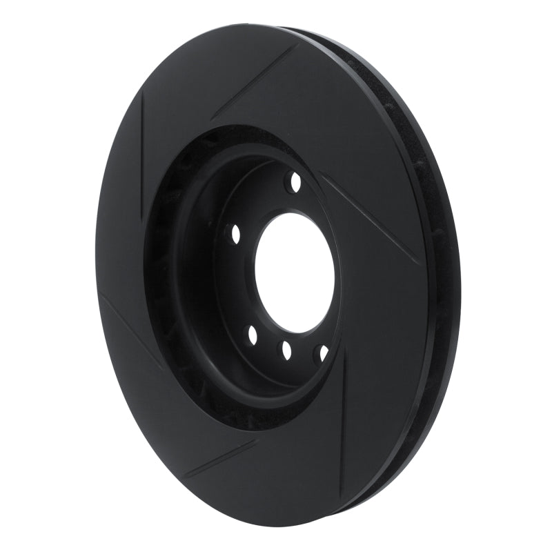 R1 95-99 BMW M3 E36 Left Front Slotted Black Brake Rotor