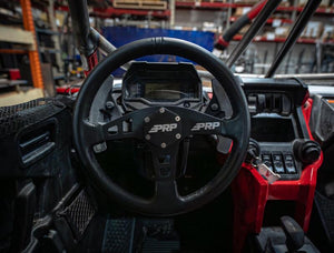 PRP Flat Leather Steering Wheel - Black