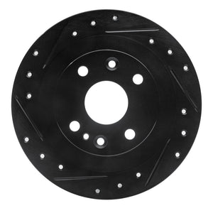 R1 18-19 Volkswagen SAVEIRO (Mexico) Rear Left Drilled & Slotted Black Brake Rotor