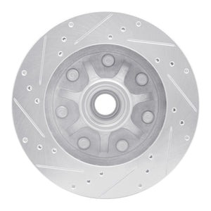 R1 97-02 Ford F-150 RWD Front Right Drilled & Slotted Silver Brake Rotor
