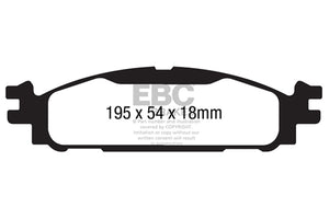EBC 11-12 Ford Flex 3.5 Greenstuff Front Brake Pads