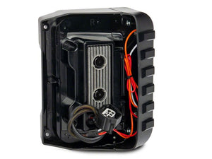 Raxiom 07-18 Jeep Wrangler JK Axial Series Trident LED Tail Lights- Black Housing (Clear Lens)