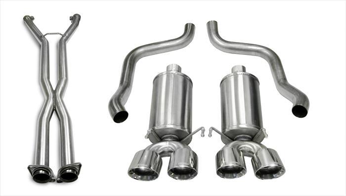 Corsa 06-08 Chevrolet Corvette C6 (A/T) 2.5in Xtreme Cat-Back Exhaust - 3.5in Twin Tips