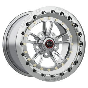 Weld Full Throttle Beadlock 15x10/5x4.5/7.5 BS/3.18 HB-Polished Cntr-Pol. Shell-Pol. SBL MT Wheel