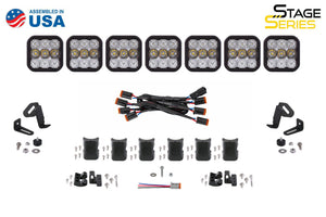 Diode Dynamics SS5 Sport Universal CrossLink 7-Pod Lightbar - Yellow Driving