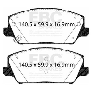 EBC 2017+ Kia Cadenza 3.3L Redstuff Front Brake Pads