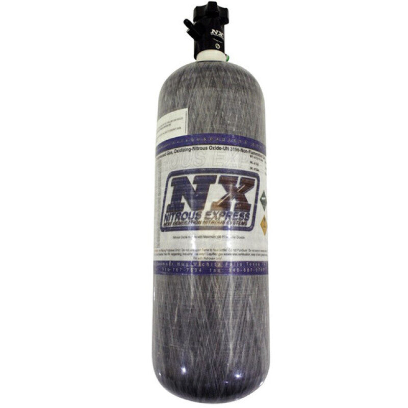 Nitrous Express Composite Bottle w/Lightning 500 Valve -6 Bottle Nipple (6.79 Dia. x 23.25 Tall)