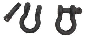 Fishbone Offroad D Ring 3/4In Gloss - Black 2 Piece Set