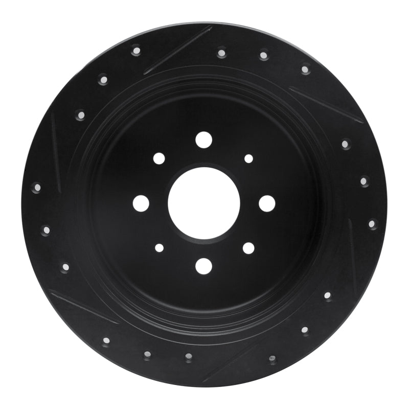 R1 10-15 Renault SANDERO (Mexico) Front Right Drilled & Slotted Black Brake Rotor