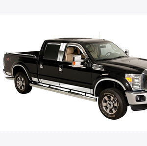 Putco 11-16 Ford SuperDuty - Super Cab 8ft Long Box - 12pcs - 6.25in Wide SS Rocker Panels