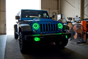 Oracle Jeep Wrangler 07-17 Halo Kit - ColorSHIFT w/ Simple Controller