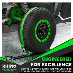 Rhino USA 8Ft E-Track Tie-Down Rails, Black (4 Pack)