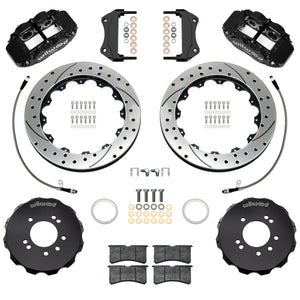Wilwood 99-02 Nissan Skyline Superlite 6R Front BBK w/ 12.88in D/S Rotors & Flexlines - Black