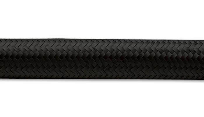 Vibrant -4 AN Black Nylon Braided Flex Hose (5 foot roll)