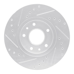 R1 20-25 Nissan SENTRA Front Right Drilled & Slotted Silver Brake Rotor