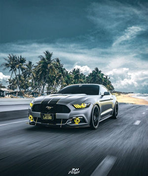 Oracle 15-17 Ford Mustang V6/GT/Shelby DRL w/ Halo Kit - ColorSHIFT w/ 2.0 Controller