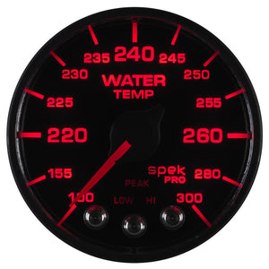 Autometer Spek-Pro - Nascar 2-1/16in Water Temp 100- 300F Bfb Ecu