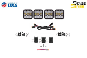 Diode Dynamics SS5 Pro Universal CrossLink 4-Pod Lightbar - Yellow Driving