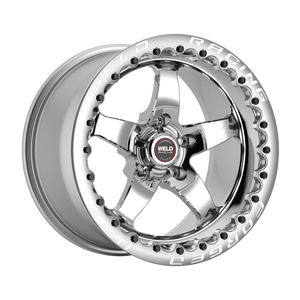 Weld S71 Beadlock 15x10/5x120.65/7.5 BS/3.18 HB-Polished Center-Polished Shell-Black SBL MT Wheel
