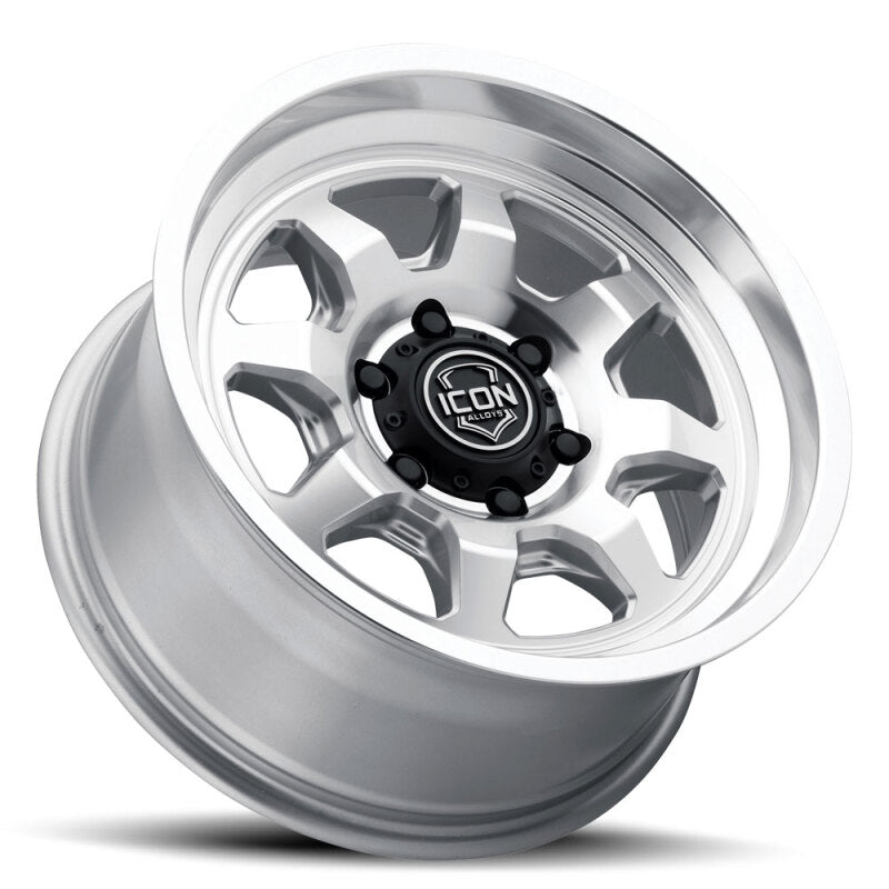 ICON Nuevo 17x8.5 / 5x150 / 25mm Offset / 5.75in BS - Silver Machined Wheel