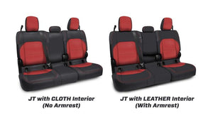 PRP 2020+ Jeep Gladiator JT Rear Bench Cover with Leather Interior - Black/Tan