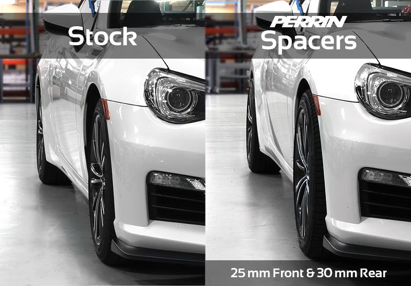 PERRIN 02-14 Subaru WRX / 2004 STI / 13-25 BRZ & Toyota GR86 25mm Wheel Spacers 5x100 56mm CB - Pair
