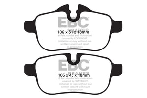 EBC 09+ BMW Z4 3.0 (E89) Redstuff Rear Brake Pads