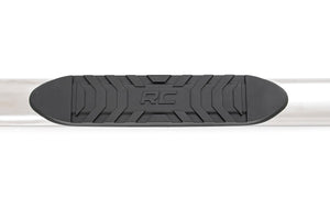 Rough Country Oval Nerf Steps Stainless | Crew Cab | Chevy/GMC 1500/2500HD/3500HD (19-26)