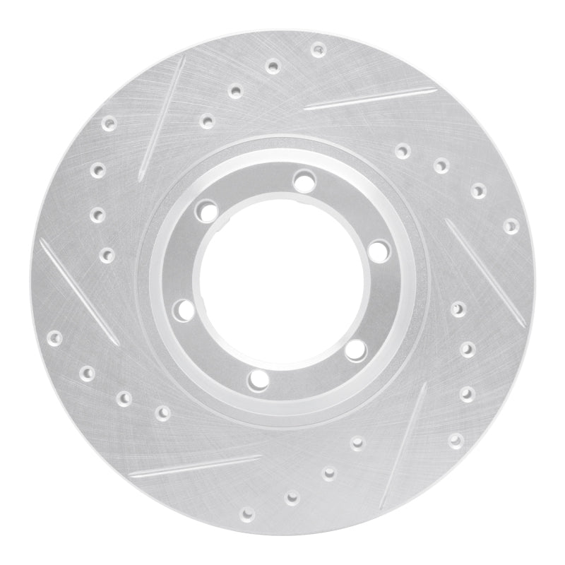 R1 86-95 Dodge Raider Front Left Drilled & Slotted Silver Brake Rotor