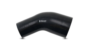 Vibrant 3.50in ID x 3.25in ID Gloss Black Silicone 45 Degree Transition Elbow