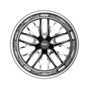 Weld S82 18x8 / 5x120 / 5.1 BS / 3.18 HB - Black Center - Polished Shell - Non-BL Wheel
