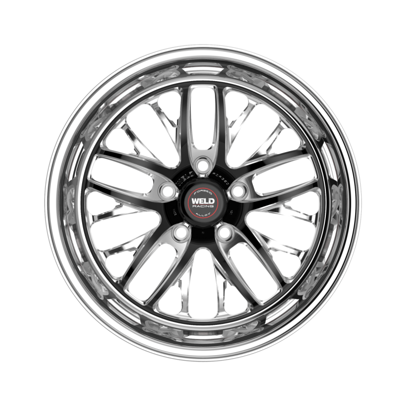 Weld S82 18x9 / 5x120 / 7.2 BS / 3.18 HB - Black Center - Polished Shell - Non-BL Wheel