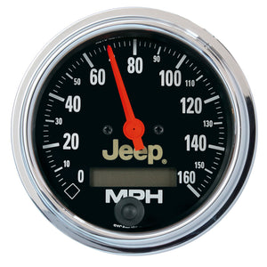 Autometer Jeep 3.375 In-Dash 0-160 MPH Electrical Speedometer Gauge - Programmable