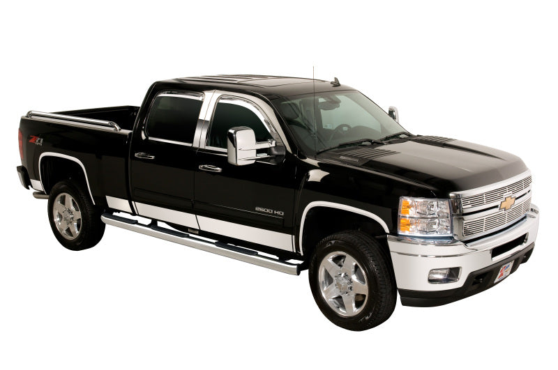 Putco 15-19 Chevy Silverado HD - Double Cab - 8ft Long Box 10pcs Stainless Steel Rocker Panels