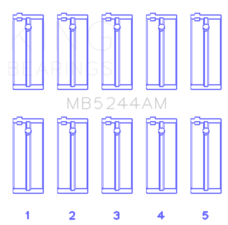 King Honda 91CI/1.5L D15A2/D15A3/D15B1/D15B2/D15B7/D15B8/D15Z1 (Size +1.0) Main Bearing Set