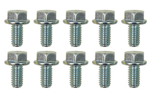 Moroso 5/16in-18 Serrated Zinc Flange Bolt - 10 Pack