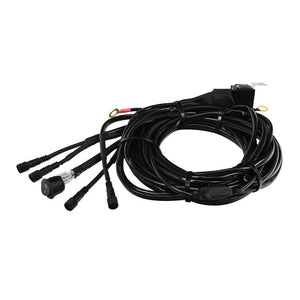 Westin Universal LED Rock Light Kit - 4 Lights - 14ft 9in Wiring Harness & Switch - Black