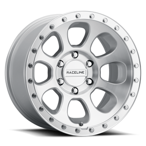 Raceline 961MC Bolt 17x9in / 5x127 BP / -12mm Offset / 78.1mm Bore - Machined Cc