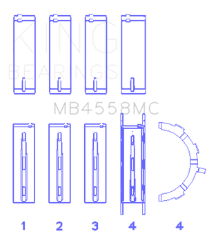King Engine Bearings Ford Ecoboost 2.7L V6 (Size 0.05) Main Bearing Set