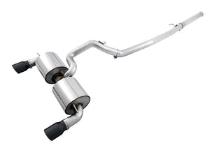 AWE Tuning Ford Focus RS Touring Edition Cat-Back Exhaust - Non-Resonated - Diamond Black Tips